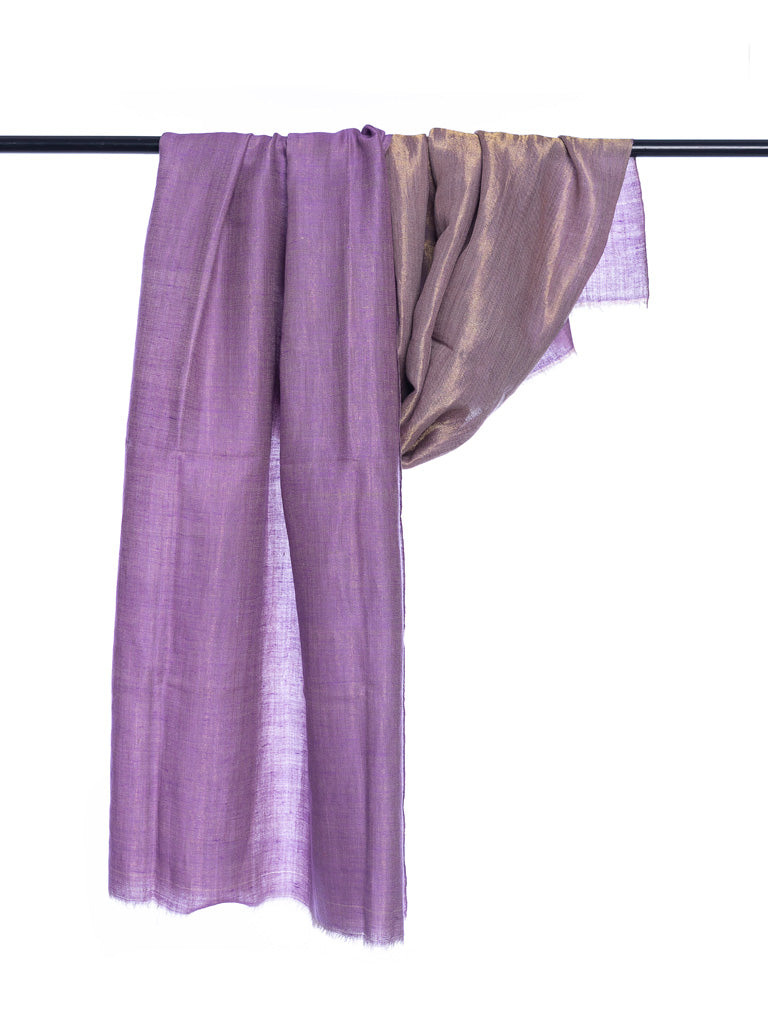 Lavender and Gold Zari Pashmina