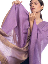 Lavender and Gold Zari Pashmina