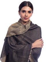 Black and Gold Pashmina Zari