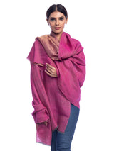 Pink and Gold Pashmina Zari