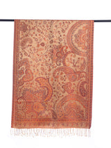 Silk Rust Orange Paisley